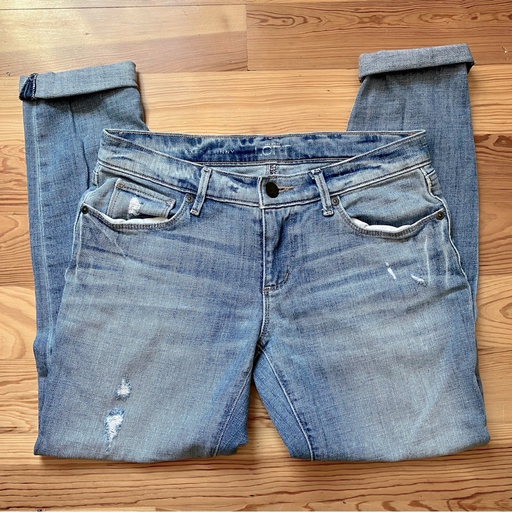 Loft, 2P, girlfriend relaxed skinny jeans. EUC.